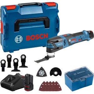 Bosch Professional Akku-Multicutter GOP 12V-28 Set mit L-Boxx und Zubehör.