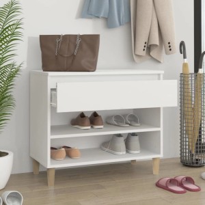 vidaXL Schuhregal Weiß 70x36x60 cm Holzwerkstoff 819756