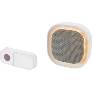 Funkgong mit Klingeltaster, 150 m Reichweite, weiße Ausführung.