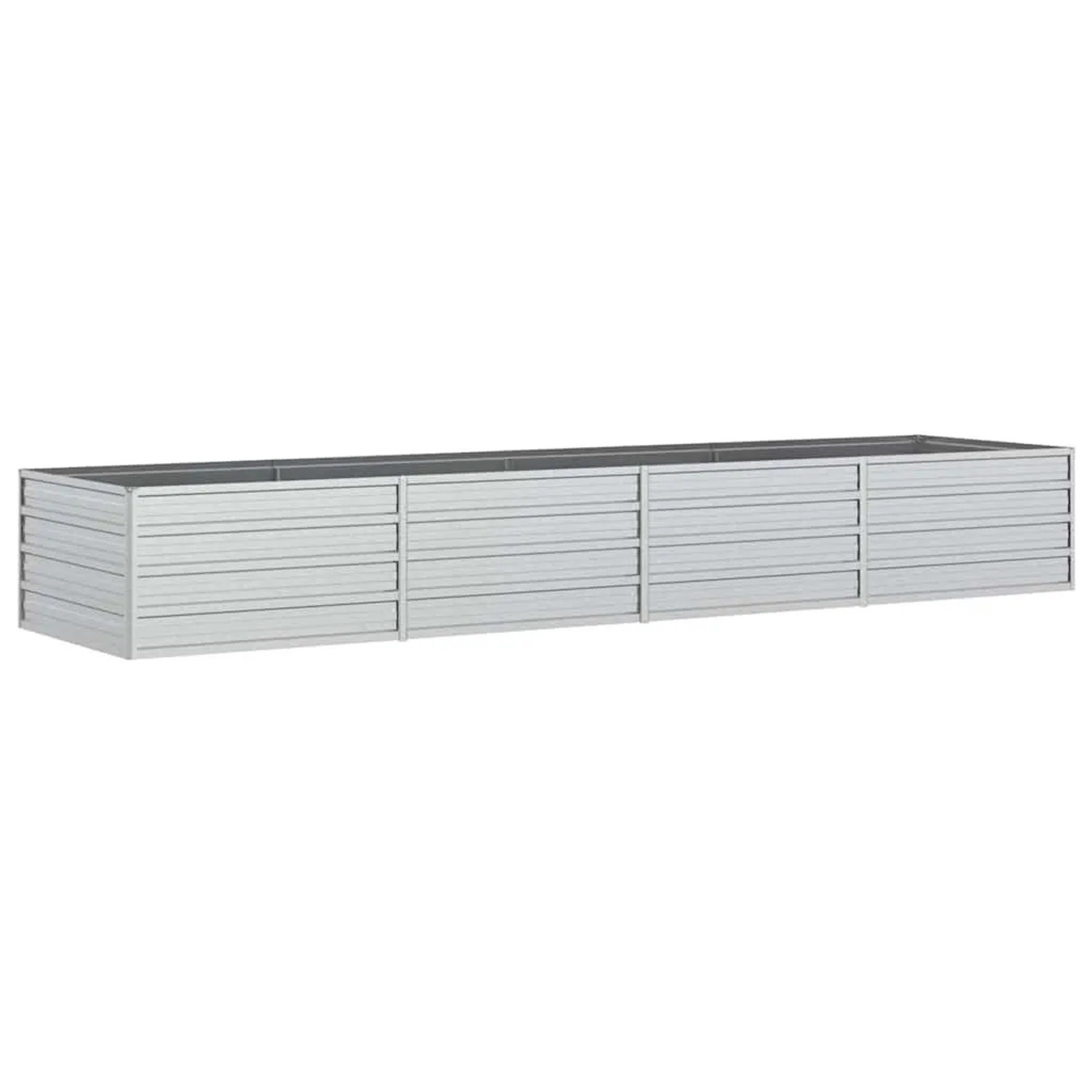 Furnicato Garten-hochbeet 320x80x45 Cm Verzinkter Stahl Silber