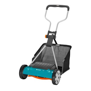 Gardena Spindelmäher Comfort 400 CF mit Fangkorb, Handrasenmäher für präzisen Rasenschnitt.