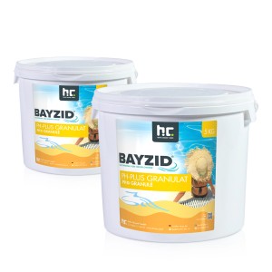 Zwei Eimer Bayzid pH Plus Granulat 2x5kg zur pH-Wert Regulierung im Pool.