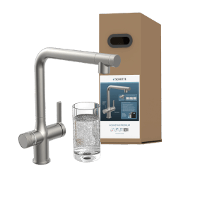 Schütte Sprudelwasser-Spültischarmatur-Set Aquastar Premium Edelstahloptik