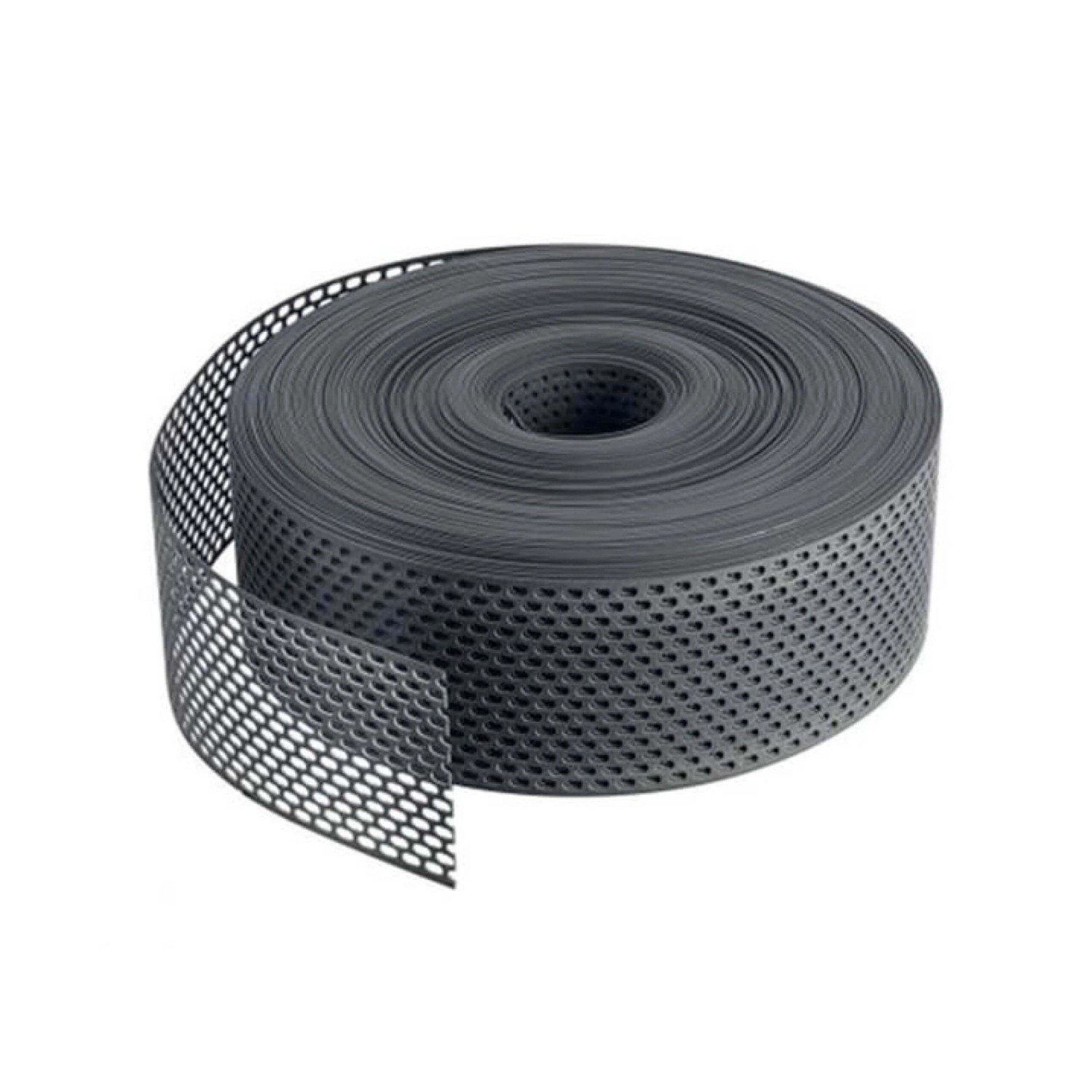 Daprona Lüftungsband Traufgitter 60m x 100mm PVC Gerollt Schwarz