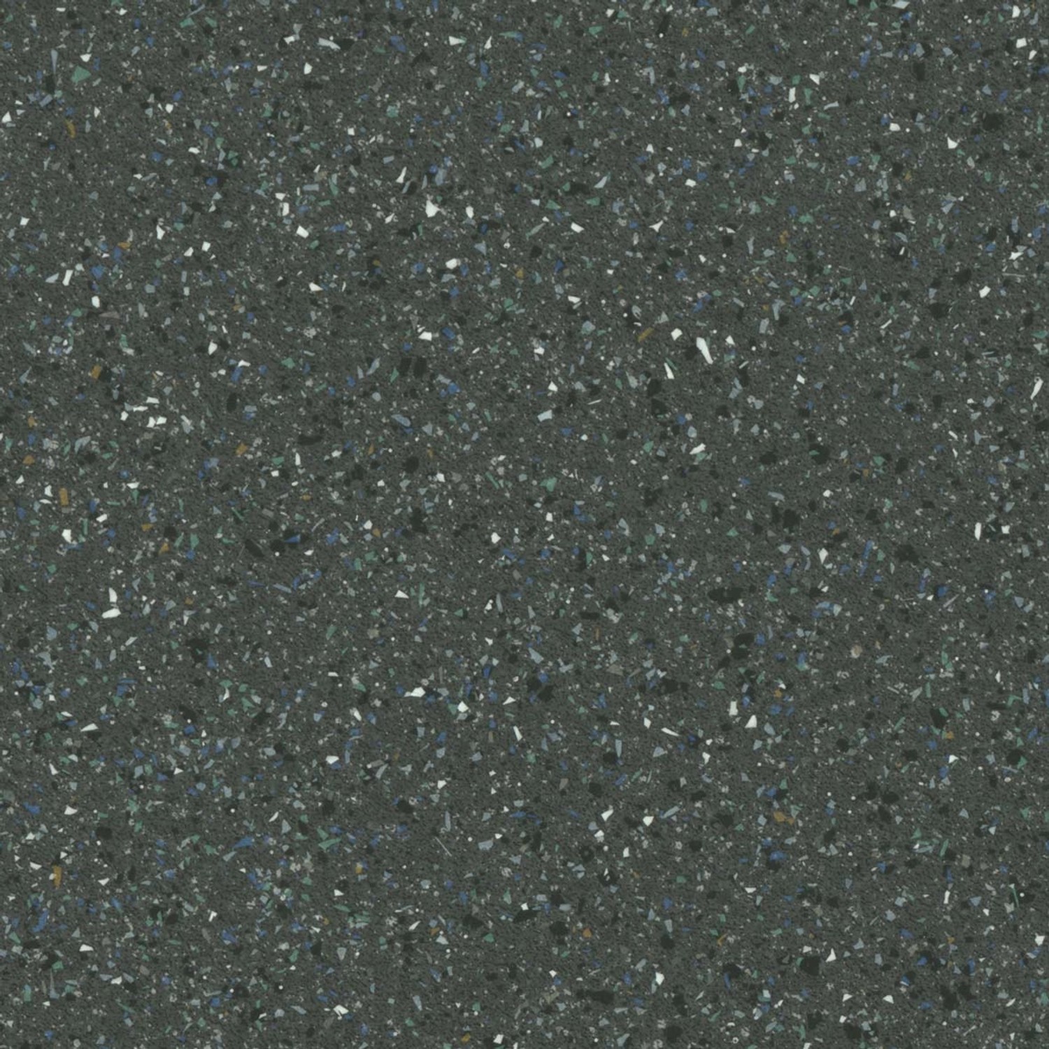 BRICOFLOR PVC Bodenbelag Meterware Schwarz Rollenware in Terrazzo Steinoptik 200cm x 600cm