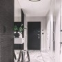 Moderne LED-Deckenleuchte Sonny, schwarz/weiß, Ø 39cm, dimmbar, mit Nachtlichtfunktion im Flur.