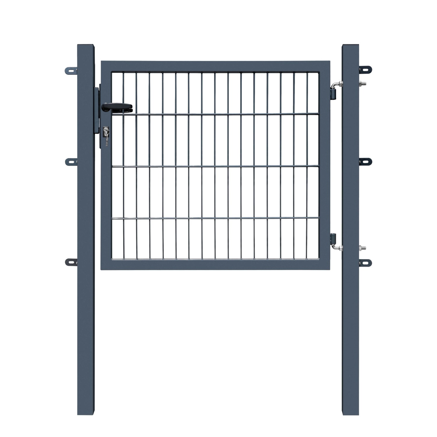 Gartentor Basic für Doppelstabmattenzaun Anthrazit 120 cm x 80 cm