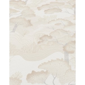 Erismann Vliestapete Elle Decoration 4 Golden Grove Creme mit Waldmotiv.