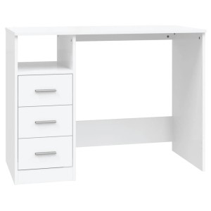 vidaXL Schreibtisch mit Schubladen Weiß 102x50x76 cm Holzwerkstoff 823032