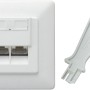 Schwaiger Netzwerkdose UP mit Werkzeug, CAT 6, vollgeschirmt, für Telefonzubehör.