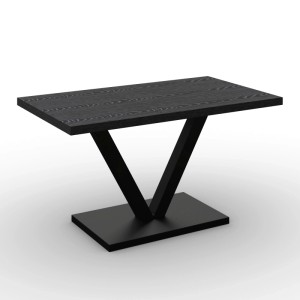 Bessagi Home Esstisch Loca Schwarz MDF ca. 140x80x76 cm