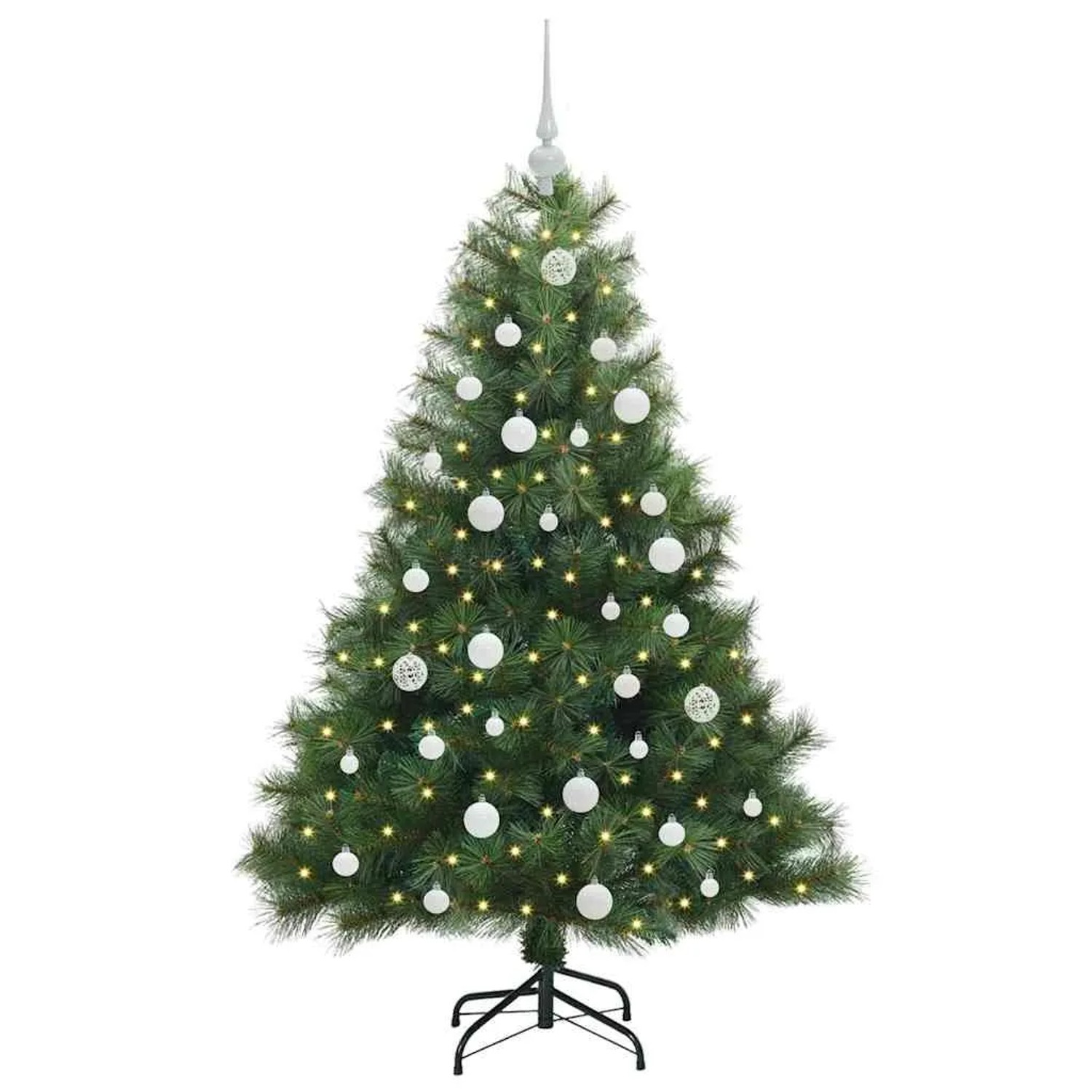 vidaXL Künstlicher Weihnachtsbaum mit 150 LEDs Grün 150 cm PE und PVC 3397773