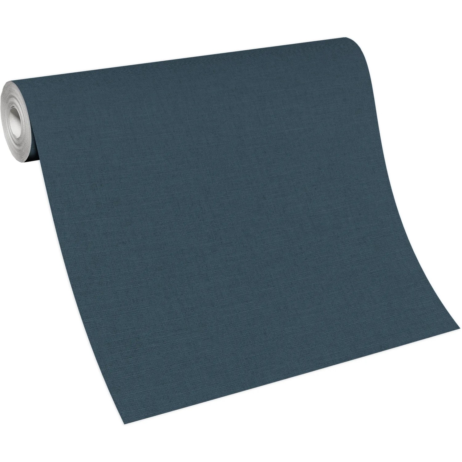 Rolle Erismann Vliestapete Casual Chic, Uni Dunkelblau mit Textilstruktur.
