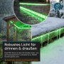 Grüner LUXULA LED Streifen als Weihnachtsbeleuchtung im Aussenbereich, IP65 wassergeschützt.