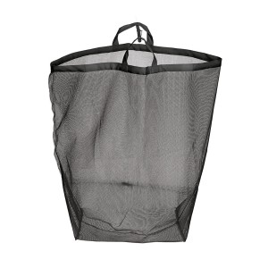 Schwarzer Zeller Wäschesammler mit Tragetasche, 69x34x41,5 cm, für Bad und Haushalt.