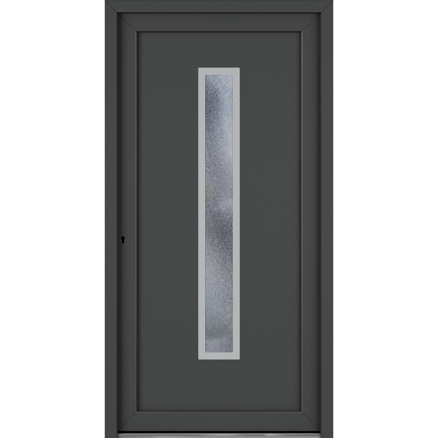 Roro Haustür OKE 1105 Kunststoff Weiß-Anthrazit 100 cm x 210 cm DIN L