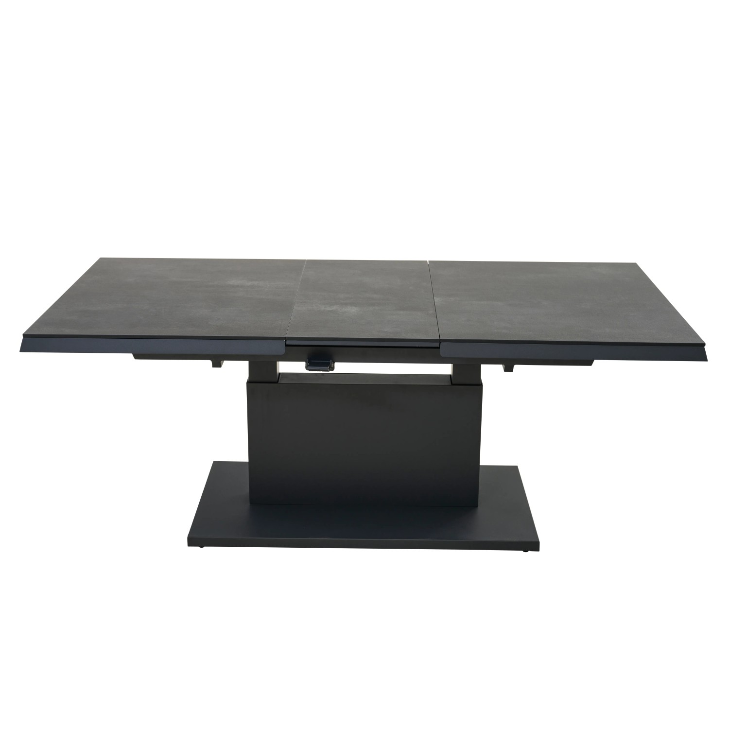 Ausgezogener, rechteckiger Siena Garden Gartentisch Talina aus Ferrostone, 90x180 cm.