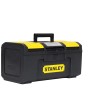 Stanley Werkzeugbox Basic, 16 Zoll, schwarz-gelb, mit Trageeinsatz und Organizer.