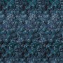 Komar Fototapete Vlies Botanique Bleu mit dichtem, blauem Pflanzenmuster, 300x280 cm.