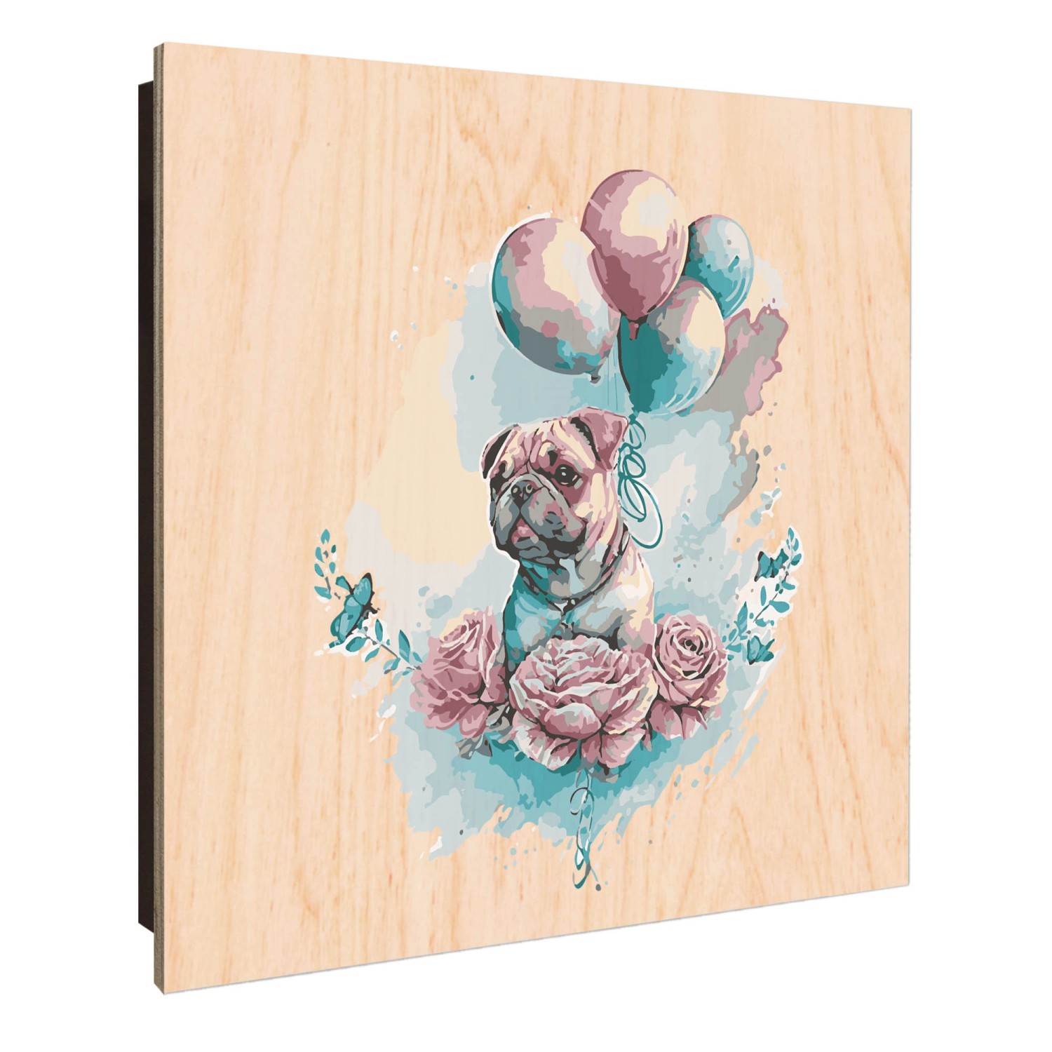 Banjado Großer Schlüsselkasten Holz 30x30cm Schwarz Scharnier Links 50 Hake günstig online kaufen