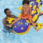Bestway Schwimmtier Splashing Salamander mit Kind im Pool, blau-gelb, 191x119 cm.