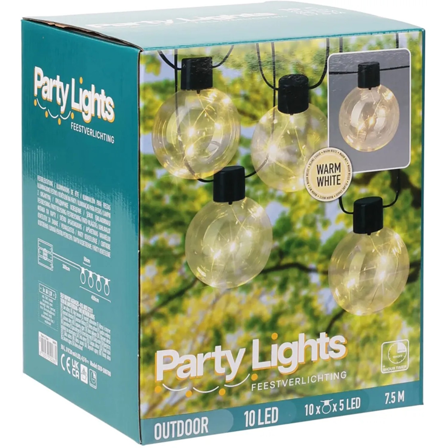 LED Lichterkette 10 Glühbirnen mit Timer 7,5 m Transparent kaufen bei OBI