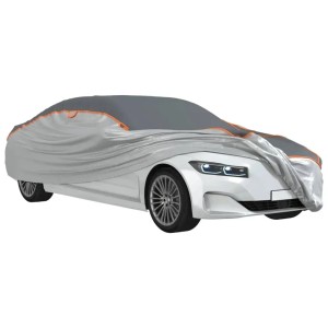 Grau-silberne Autoabdeckung XXL für Limousine mit Hagelschutz von vidaXL.