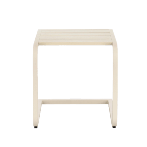 Bizzotto Beistelltisch Taylor, 40x40 cm, Farbe Whisper, C-förmig, ideal für Garten & Terrasse.