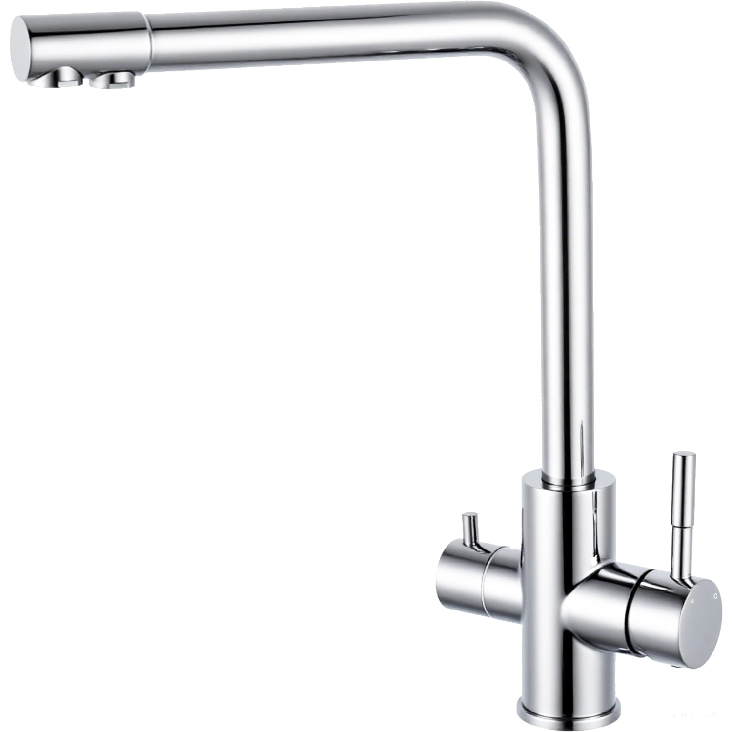 AICA Wasserhahn Chrom Küche Spültischarmatur 3-Wege mit Trinkwasserfilter 2 günstig online kaufen
