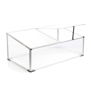 Wiltec Frühbeet Alu 100X60X40Cm Frühbeetkasten Gewächshaus Treibhaus Arretierbar