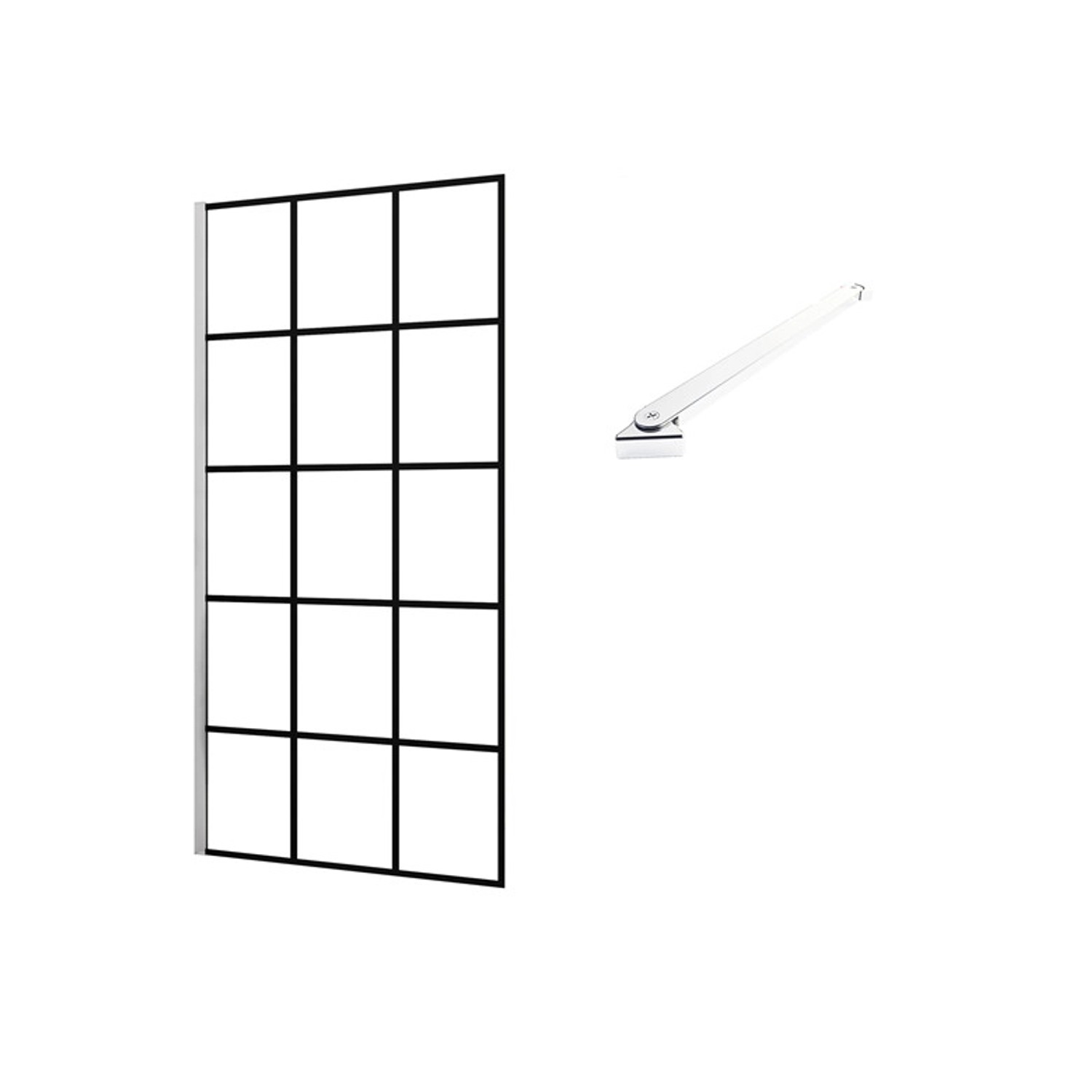 Duschparadies 90 x 200cm Walk in Duschwand 8mm Nano Glas Dusche Duschtrennw günstig online kaufen