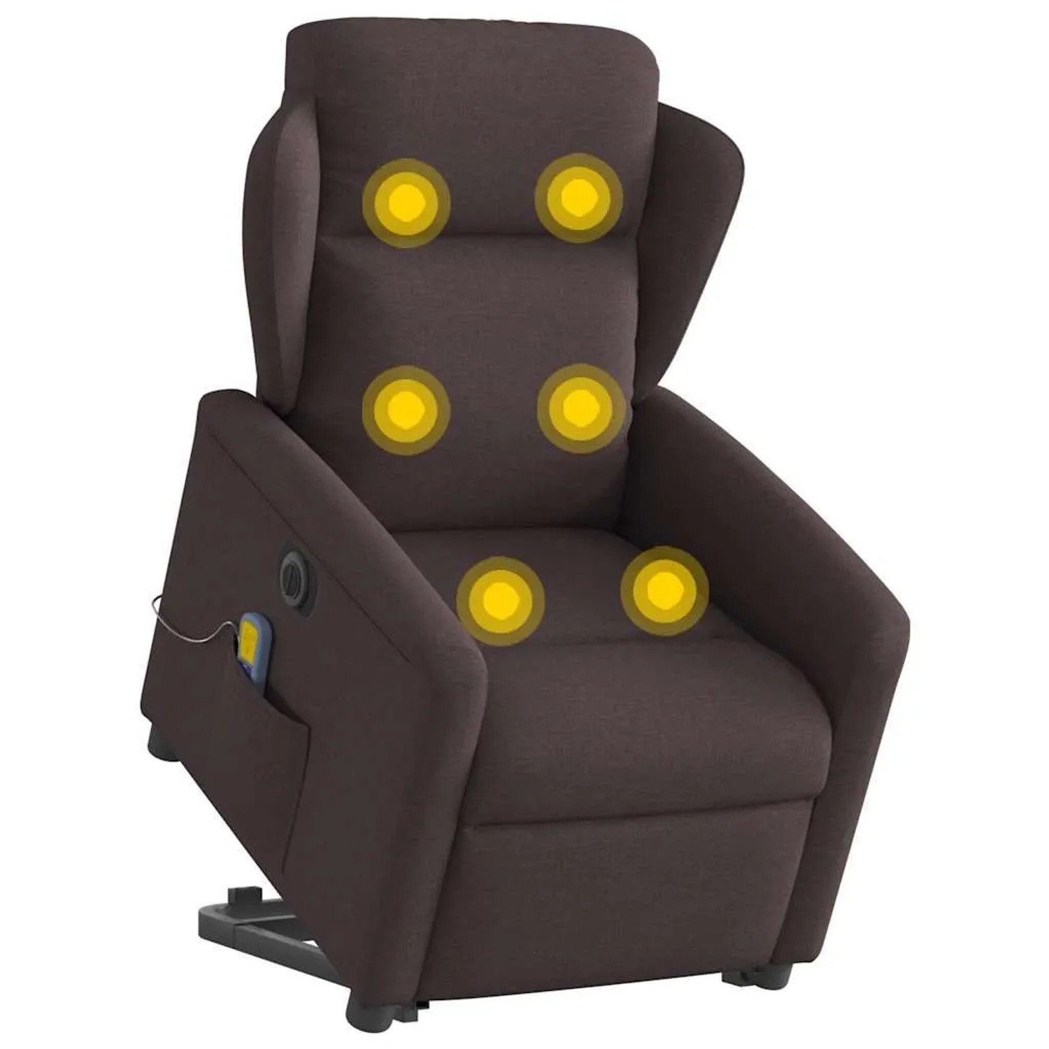 vidaXL Elektrischer Massagesessel mit Aufstehhilfe Dunkelbraun Stoff 330316 günstig online kaufen