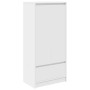 vidaXL Schrank mit Schublade Weiß 55,5x34x119,5 cm Holzwerkstoff 861643