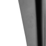 Schwarzer Hettich Möbelfuß Megina, 180 mm hoch, aus Stahl.