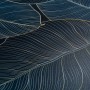 Wenko WC-Sitz Big Leaves: Dunkelblauer Duroplast mit filigranen Blattlinien in Gelb und Weiß.