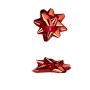 Rote, glänzende Dekoschleifen aus Polypropylen, selbstklebend. Ideal für Geschenke und Weihnachtsdekoration.