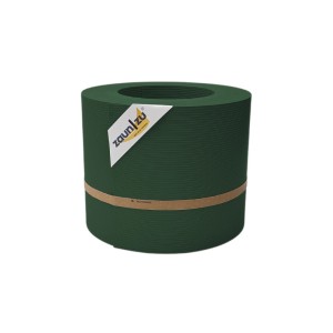 zaunzu Sichtschutz Rille, Tannengrün, 26m Rolle für Doppelstabmattenzaun.