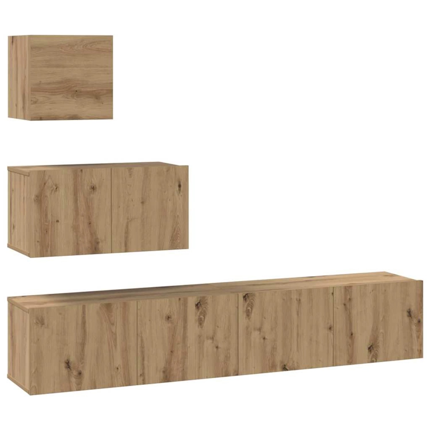 vidaXL TV-Schrank-Set Wandmontiert 4-Tlg Artisan-Eiche 80 x 30 x 30 cm 3393 günstig online kaufen