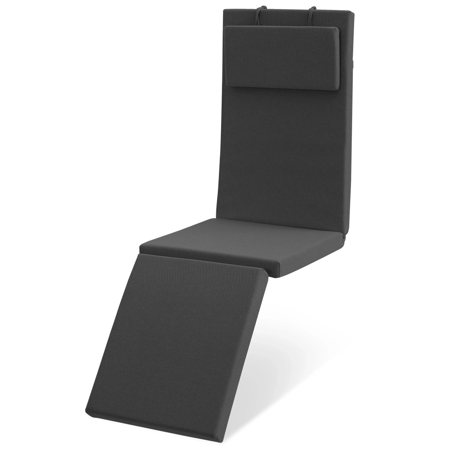 Beautissu Outdoor Deckchairauflage QD-DC 175x45x5cm Anthrazit