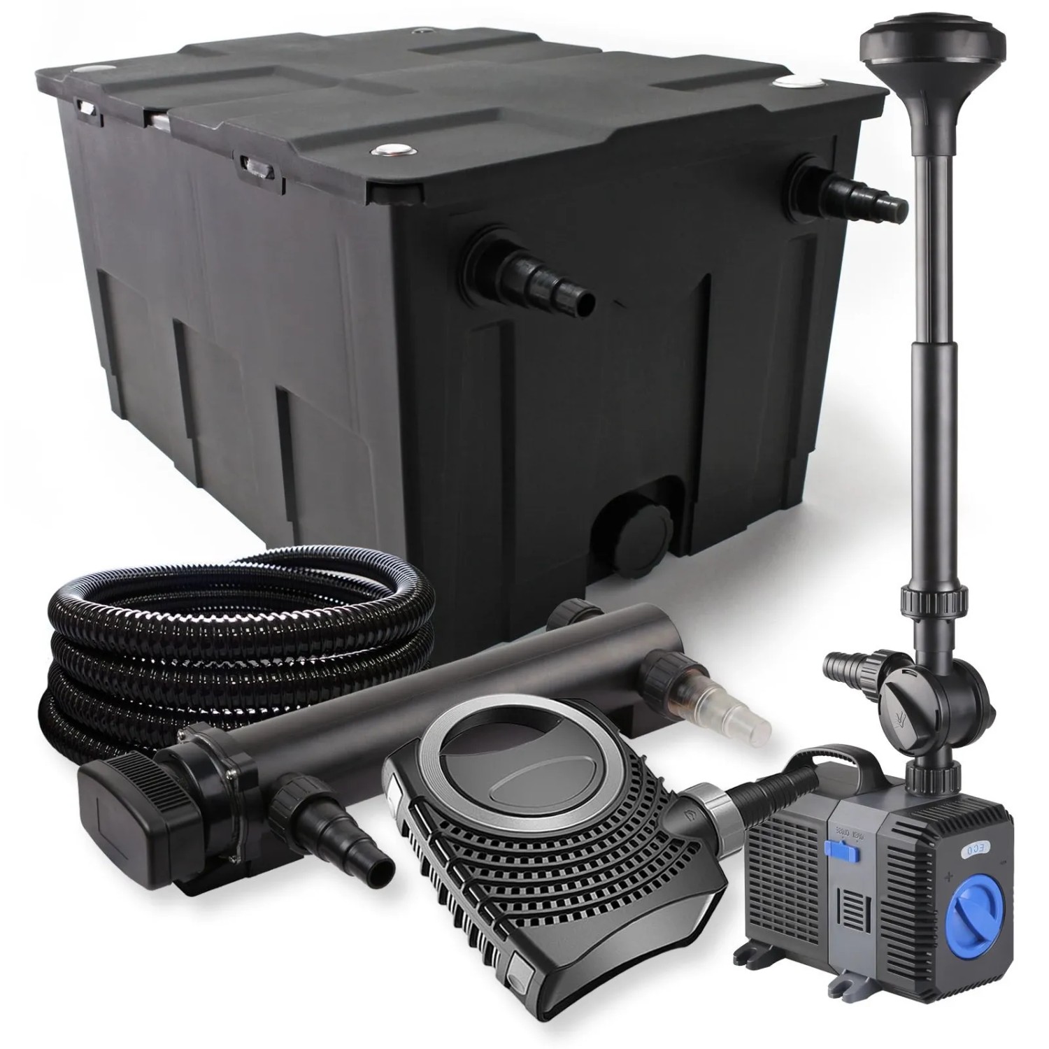 Sunsun Teichfilter Set 1 Kammer Filter 60000L 36W Uvc Neo10000 80W Pumpe Springbrunnen