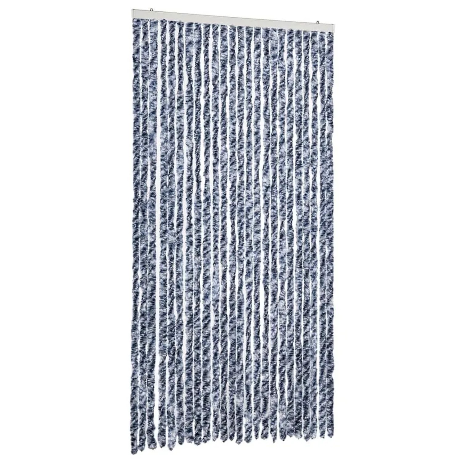 vidaXL Fliegenvorhang Blau und Weiß 100x230 cm Chenille 377372