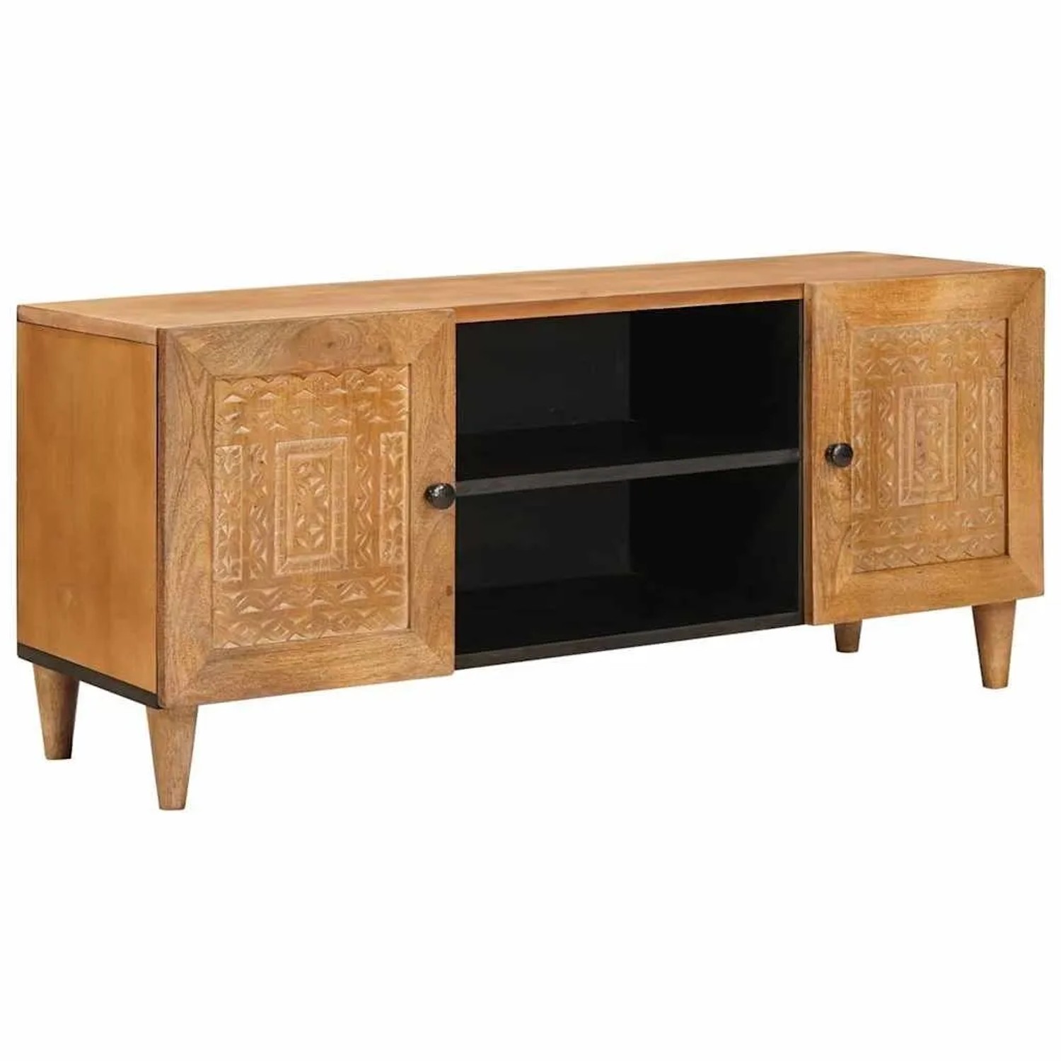 vidaXL TV-Einheiten Hellbraun 105 x 33 x 46 cm Massivholz Mango 4018080