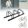 Schwarzer KARAT Fahrradständer Linus für 3 Fahrräder, zur Boden- oder Wandmontage.