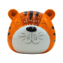 Dekohelden24 Sparfigur Spartier Spardose Sparbüchse Dekotiger mit Sparfunktion aus Keramik in Orange L/B/H 13 x 11 x 13 cm