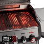 Enders Gasgrill Monroe Pro 3 SIKR Turbo mit aktivierter Turbo Zone für hohe Temperaturen.