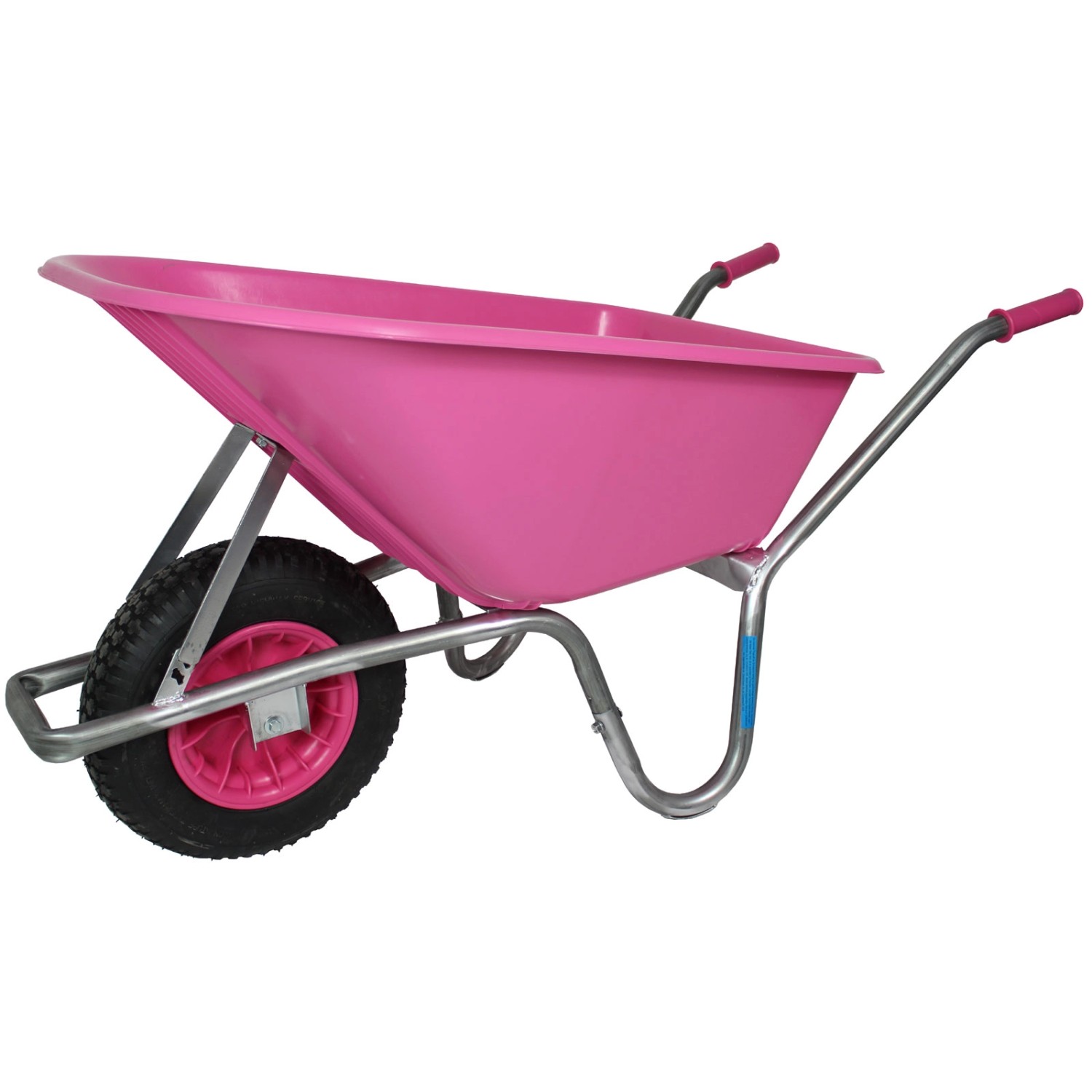 TRUTZHOLM Schubkarre 100L Tragkraft 250 kg Kunststoffmulde Pink