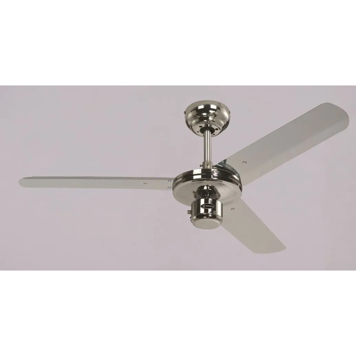 WESTINGHOUSE Deckenventilator Industrial, 122 cm, Chrom, mit Zugschalter.