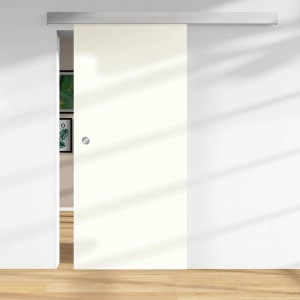 Weiße Holzschiebetür mit Melamindekor Mini Perl, 2060x940 mm. Schiebetür für den Innenbereich.