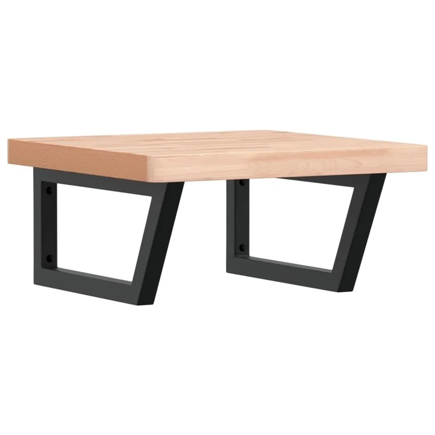 vidaXL Waschbeckenregal Wandmontage Stahl und Massivholz Buche 3302423 günstig online kaufen