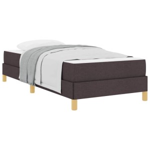 vidaXL Boxspringbett Dunkelbraun 90 x 200 cm Stoff 3398538